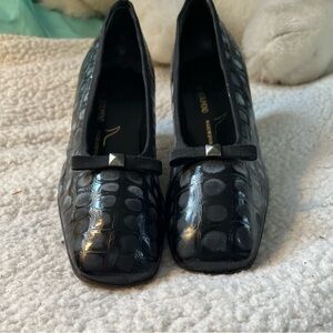 Elegant Black Polka Dot Pumps Made In Spain